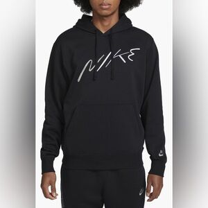 Nike Black Hoodie with Gray Logo